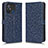 Leather Case Stands Flip Cover Holder C01X for Xiaomi Poco C55 Blue