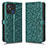 Leather Case Stands Flip Cover Holder C01X for Xiaomi Poco C55 Green