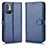 Leather Case Stands Flip Cover Holder C01X for Xiaomi POCO M3 Pro 5G Blue