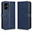 Leather Case Stands Flip Cover Holder C01X for Xiaomi Poco M4 5G Blue