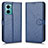 Leather Case Stands Flip Cover Holder C01X for Xiaomi Redmi 10 5G Blue