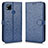 Leather Case Stands Flip Cover Holder C01X for Xiaomi Redmi 10A 4G Blue