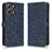 Leather Case Stands Flip Cover Holder C01X for Xiaomi Redmi 12 4G Blue