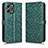 Leather Case Stands Flip Cover Holder C01X for Xiaomi Redmi 12 4G Green