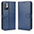 Leather Case Stands Flip Cover Holder C01X for Xiaomi Redmi Note 10 JE 5G Blue