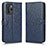 Leather Case Stands Flip Cover Holder C01X for Xiaomi Redmi Note 10 Pro 5G Blue