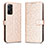 Leather Case Stands Flip Cover Holder C01X for Xiaomi Redmi Note 11 Pro 4G Gold