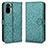 Leather Case Stands Flip Cover Holder C01X for Xiaomi Redmi Note 11 SE India 4G Green