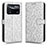 Leather Case Stands Flip Cover Holder C01X for Xiaomi Redmi Note 11E Pro 5G Silver