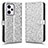 Leather Case Stands Flip Cover Holder C01X for Xiaomi Redmi Note 12 Explorer Silver