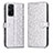 Leather Case Stands Flip Cover Holder C01X for Xiaomi Redmi Note 12 Pro 4G Silver