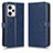 Leather Case Stands Flip Cover Holder C01X for Xiaomi Redmi Note 12 Pro+ Plus 5G Blue