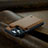 Leather Case Stands Flip Cover Holder C02S for Apple iPhone 15 Pro Brown