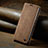 Leather Case Stands Flip Cover Holder C02S for Google Pixel 6 5G Light Brown