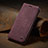Leather Case Stands Flip Cover Holder C02S for Oppo Reno10 Pro 5G Red Wine