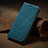 Leather Case Stands Flip Cover Holder C02S for Samsung Galaxy A02s Blue