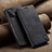 Leather Case Stands Flip Cover Holder C02S for Samsung Galaxy A32 5G Black