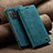 Leather Case Stands Flip Cover Holder C02S for Samsung Galaxy A73 5G Blue