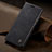 Leather Case Stands Flip Cover Holder C02S for Samsung Galaxy M10 Black