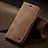 Leather Case Stands Flip Cover Holder C02S for Samsung Galaxy M10 Light Brown