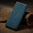 Leather Case Stands Flip Cover Holder C02S for Samsung Galaxy M30s Blue