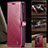 Leather Case Stands Flip Cover Holder C02S for Samsung Galaxy Z Fold3 5G Red