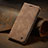 Leather Case Stands Flip Cover Holder C02S for Xiaomi Redmi Note 11 Pro 4G Light Brown