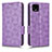 Leather Case Stands Flip Cover Holder C02X for Google Pixel 4 XL Purple
