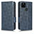 Leather Case Stands Flip Cover Holder C02X for Google Pixel 4a 5G Blue