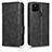 Leather Case Stands Flip Cover Holder C02X for Google Pixel 5 XL 5G Black