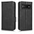 Leather Case Stands Flip Cover Holder C02X for Google Pixel 6a 5G Black