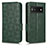 Leather Case Stands Flip Cover Holder C02X for Google Pixel 6a 5G Green