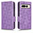 Leather Case Stands Flip Cover Holder C02X for Google Pixel 7 Pro 5G Purple