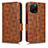 Leather Case Stands Flip Cover Holder C02X for Huawei Enjoy 50z Brown