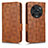 Leather Case Stands Flip Cover Holder C02X for Huawei Honor Magic4 Pro 5G Brown