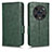 Leather Case Stands Flip Cover Holder C02X for Huawei Honor Magic4 Pro 5G Green