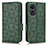 Leather Case Stands Flip Cover Holder C02X for Huawei Honor X5 Plus Green