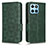 Leather Case Stands Flip Cover Holder C02X for Huawei Honor X6 5G Green