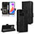 Leather Case Stands Flip Cover Holder C02X for Huawei Honor X6a