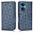 Leather Case Stands Flip Cover Holder C02X for Huawei Honor X7 Blue