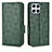 Leather Case Stands Flip Cover Holder C02X for Huawei Honor X8 4G Green