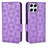 Leather Case Stands Flip Cover Holder C02X for Huawei Honor X8 4G Purple