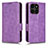 Leather Case Stands Flip Cover Holder C02X for Huawei Honor X8b Purple