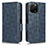 Leather Case Stands Flip Cover Holder C02X for Huawei Nova Y61 Blue