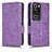 Leather Case Stands Flip Cover Holder C02X for Huawei P60 Pro Purple