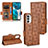 Leather Case Stands Flip Cover Holder C02X for Motorola Moto Edge (2022) 5G