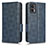 Leather Case Stands Flip Cover Holder C02X for Motorola Moto Edge 30 Lite 5G Blue