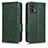 Leather Case Stands Flip Cover Holder C02X for Motorola Moto Edge 30 Lite 5G Green