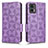 Leather Case Stands Flip Cover Holder C02X for Motorola Moto Edge 30 Lite 5G Purple