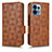 Leather Case Stands Flip Cover Holder C02X for Motorola Moto Edge 40 Pro 5G Brown